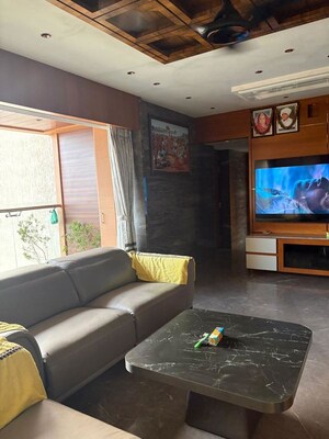 Living Room in 3 BHK Apartment at NG Grand Plaza, Ghansoli – for Rent