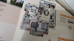 Floor Plan in 3 BHK Apartment at Dhoomanganj – for Sale