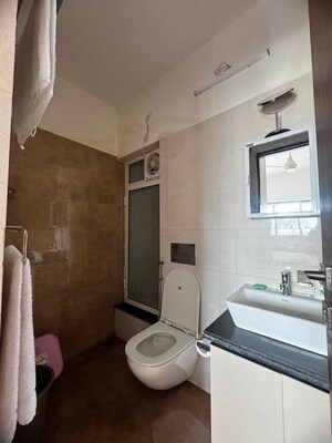 Bathroom in 2 BHK Apartment at Omkar Signet, Malad East – for Rent