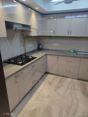 Kitchen in 3 BHK Builder Floor at Jungpura Extension – for Sale