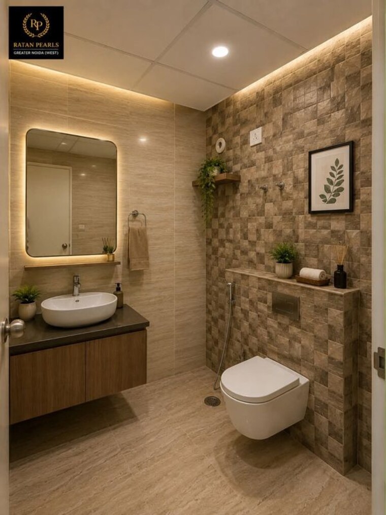 Bathroom, ratan-pearls 2.5 Bedroom 1300 Sq.Ft. Apartment In Sector 16 Greater Noida Greater Noida 10674649