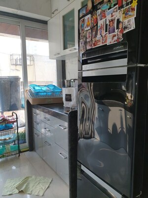 Kitchen in 3 BHK Apartment at Sahana Enclave Bandra, Bandra West – for Rent