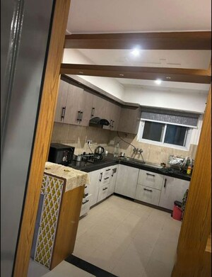 Kitchen in 3 BHK Apartment at Rishita Manhattan, Gomti Nagar – for Rent