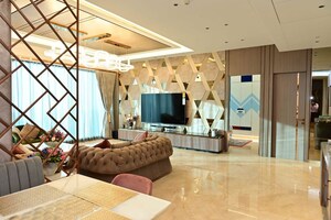 Living Room in 3 BHK Apartment at Raheja Imperia, Worli – for Rent