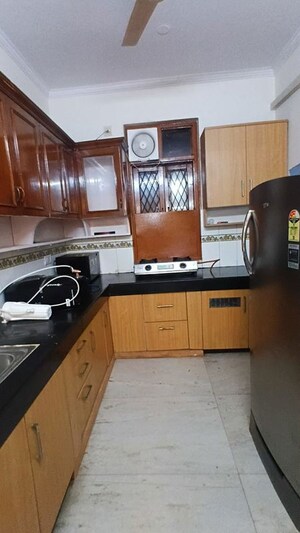 Kitchen in 2 BHK Builder Floor at Lajpat Nagar – for Rent