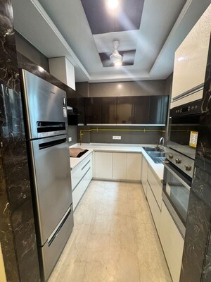 Kitchen in 3 BHK Builder Floor at Hemkunt Colony – for Sale