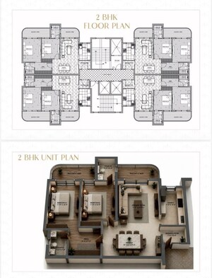 Floor Plan in 2 BHK Apartment at Kharar – for Sale