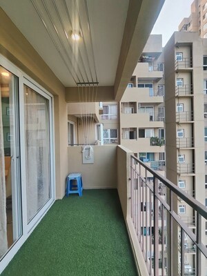 Balcony in 2 BHK Apartment at Bhartiya City Nikoo Homes II, Thanisandra Main Road – for Rent
