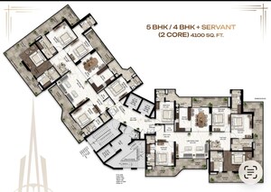 Floor Plan in 3 BHK Apartment at Sector 78 – for Sale