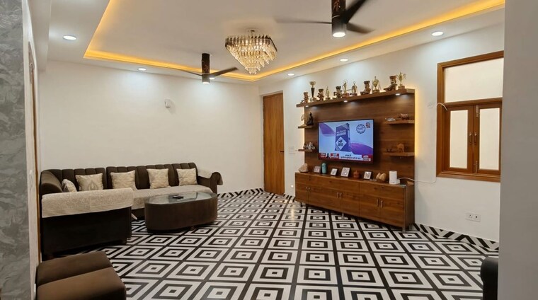 Living Room, palm-residency-chhatarpur 3 Bedroom 1350 Sq.Ft. Apartment In Chattarpur Delhi 10675112
