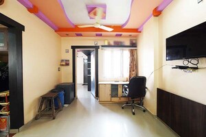 Living Room in 1 BHK Apartment at Ghatlodia – for Sale