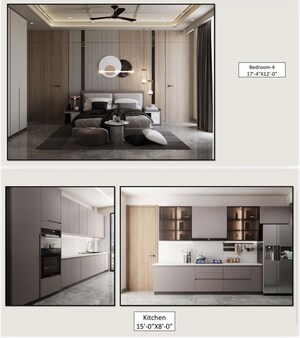 Kitchen in 3 BHK Builder Floor at NKV Golden Avenue, Sohna Sector 35 – for Sale