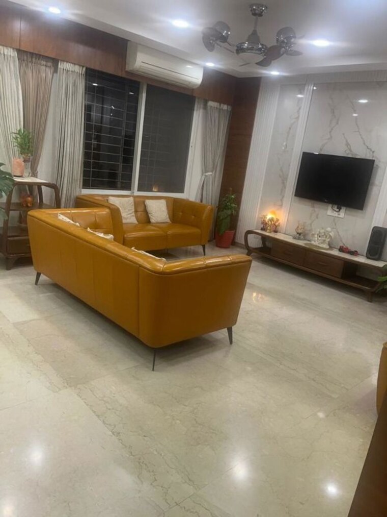 Living Room, gera-park-view 3 Bedroom 1800 Sq.Ft. Apartment In Kharadi Pune 10675168