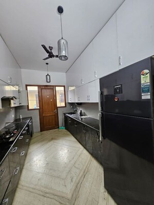 Kitchen in 3 BHK Builder Floor at Sushant Lok I – for Rent