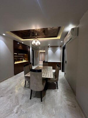 Living Room in 4 BHK Builder Floor at Sushant Lok I – for Rent