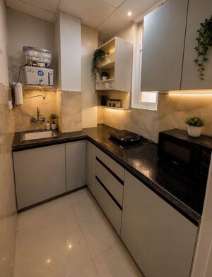 Kitchen in 2 BHK Builder Floor at Rajouri Garden – for Rent