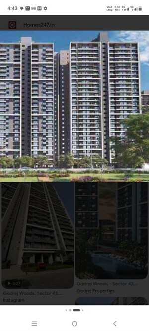 2 BHK Apartment For Rent in Godrej Woods, Sector 43
