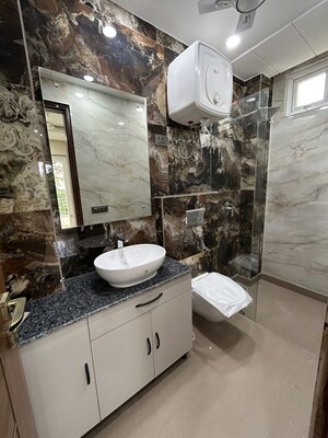 Bathroom in 3.5 BHK Builder Floor at Chittaranjan Park – for Rent