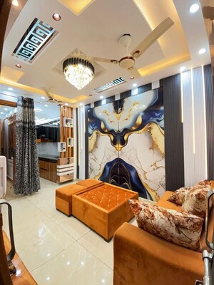 Living Room in 2 BHK Builder Floor at Mahavir Enclave – for Sale