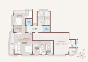 Floor Plan in 4 BHK Apartment at Kripa Oasis, Pali Hill – for Sale