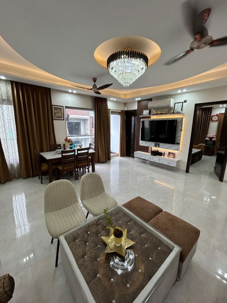 Living Room, parklands 3 Bedroom 1730 Sq.Ft. Builder Floor In Sector 85 Faridabad 10675892