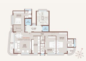 Floor Plan in 5 BHK Penthouse at Kripa Oasis, Pali Hill – for Sale