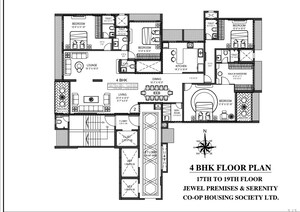Floor Plan in 2 BHK Apartment at Bandra West – for Sale