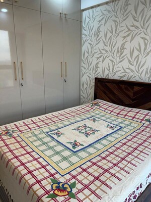 Bedroom in 1 BHK Apartment at Prescon Midtown Bay, Mahim West – for Rent