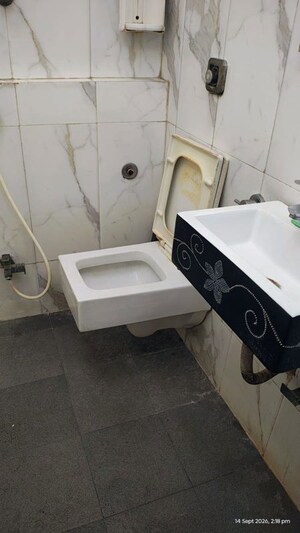 Bathroom in 2 BHK Apartment at Dheeraj Ganga, Malad West – for Rent