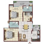 2.5 BHK +  1110 Sq.Ft. Apartment in Eureka Diya Green City
