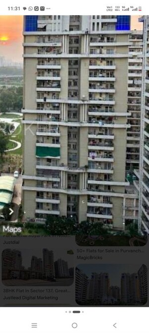 3 BHK Apartment For Rent in Purvanchal Royal Park, Sector 137