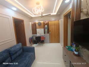 Living Room in 1 BHK Apartment at Om Aditya Paraiso, Shilphata – for Sale