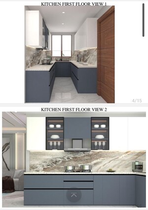 Kitchen in 3 BHK Builder Floor at BPTP District Phase 2, Sector 84 – for Sale