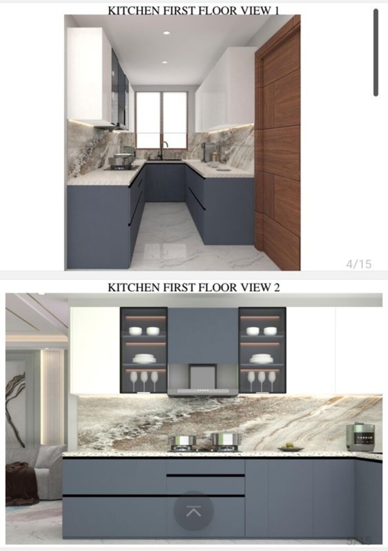 Kitchen, bptp-district-phase-2 3 Bedroom 1200 Sq.Ft. Builder Floor In Sector 84 Faridabad 9899632