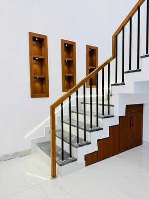 Staircase in 4 BHK Independent House at Mannuthy – for Sale