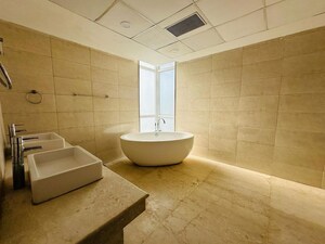 Bathroom in 4 BHK Apartment at Krrish Provence Estate, Gurgaon Faridabad Road – for Rent