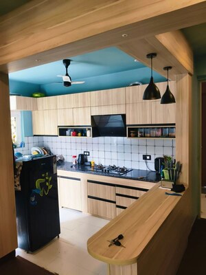 Kitchen in 3 BHK Apartment at Rishita Manhattan, Gomti Nagar – for Rent