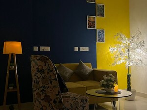 Living Room in 3 BHK Apartment at Allwin El Comercia, Nagla Road – for Rent