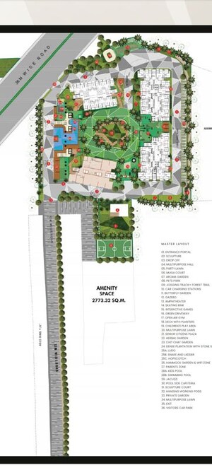 Master Plan in 3 BHK Apartment at Rahul Aston, Hinjewadi – for Sale