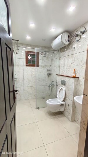 Bathroom in 3 BHK Apartment at Sivanchetti Gardens – for Rent