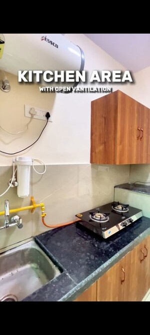 Kitchen in 1 RK Apartment at Sector 16b Dwarka – for Rent