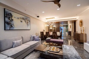 Living Room in 4 BHK Apartment at Rustomjee Paramount, Khar West – for Sale