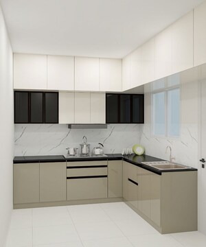 Kitchen in 3 BHK Apartment at SRR Sriram River View, Narsingi – for Rent