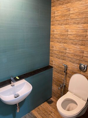 Bathroom in 1 BHK Apartment at Lodha Crown Quality Homes, Majiwada – for Rent