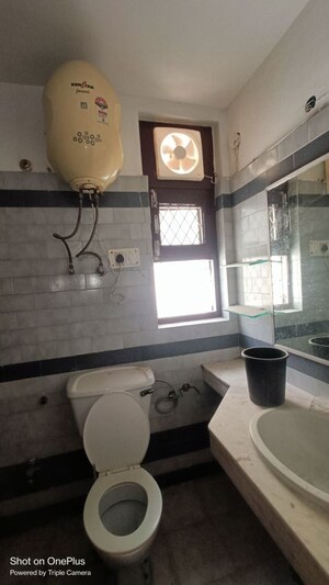 Bathroom in 3 BHK Builder Floor at Sushant Lok I – for Rent
