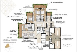 Floor Plan in 4 BHK Apartment at Dasnac Westminster, Sector 146 – for Sale