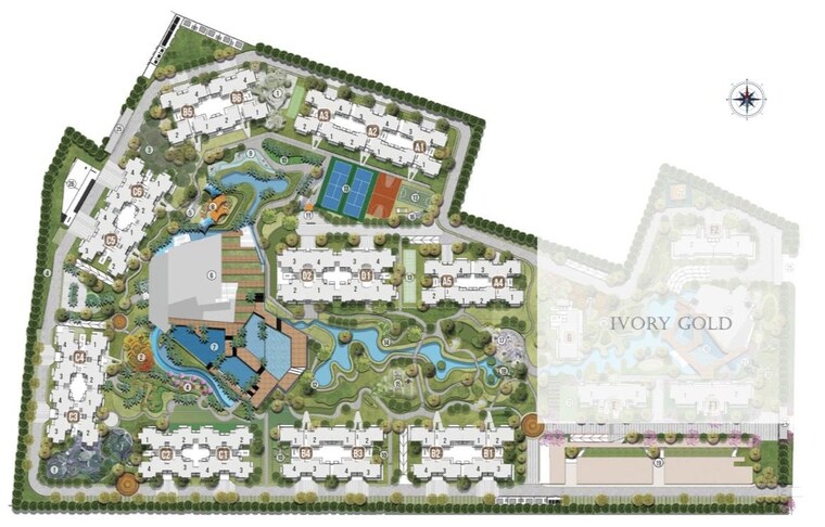 Master Plan, ivory-county 3 Bedroom 2304 Sq.Ft. Apartment In Sector 115 Noida 10678034