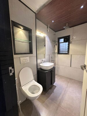 Bathroom in 4 BHK Apartment at Viman Nagar – for Rent
