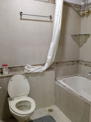 Bathroom in 3 BHK Apartment at Raheja Solitaire, Goregaon West – for Rent