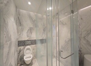 Bathroom in 4 BHK Apartment at Bhartiya Leela Residences, Thanisandra Main Road – for Rent